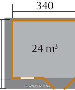 Weka szerszámtároló faház építés 300x340 cm méretben
