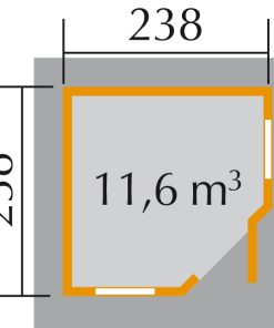 Szerszámtároló ötszögletű 149-es faház alapmérete