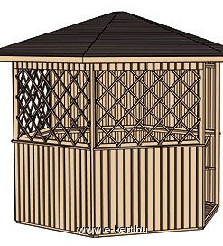 Pavilon szerkezete Weka 233