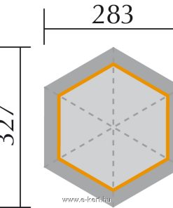 Hatszögletű pavilon alaprajza Weka 233