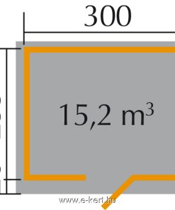 Szerszámtároló Weka faház 260 alaprajza