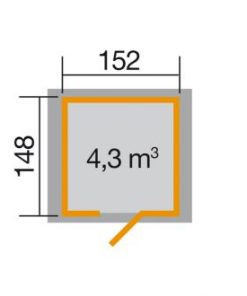 Weka szerszámtároló alaprajza 317.1515.20400