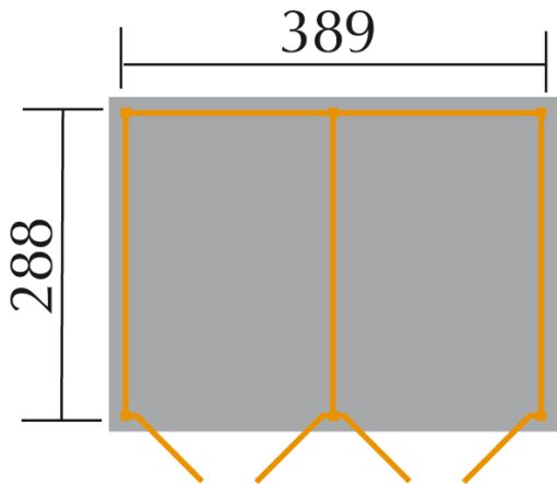 Szerszámtároló faház alaprajza Weka 607