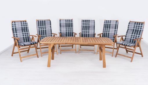 6 személyes fa kerti bútor Relax