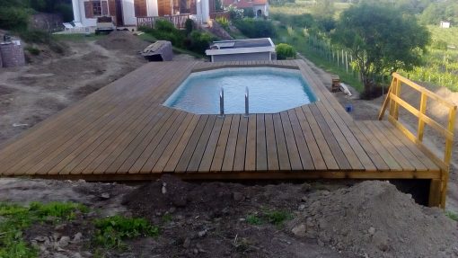 Fa terasz padló burkolat építés