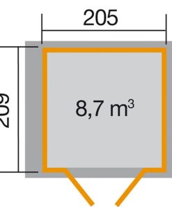 Szerszámtároló faház alaprajza