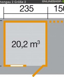 Szerszámtároló faház alaprajz Weka 170.