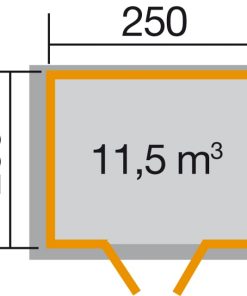 Szerszámtároló faház alaprajz Weka 112