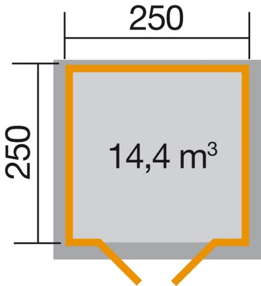 Szerszámtároló Weka faház alaprajz 112