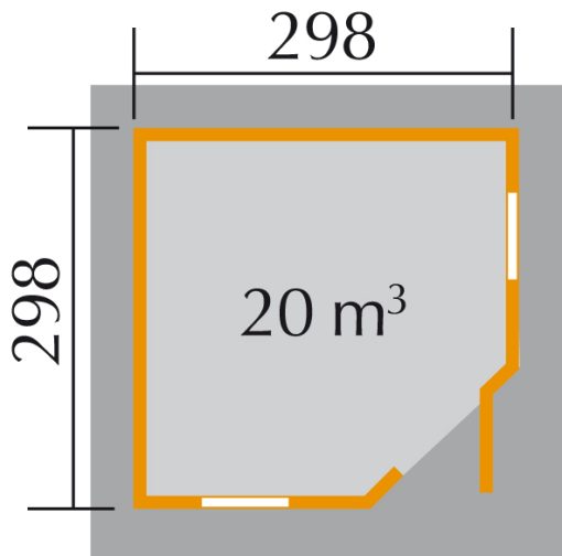 Ötszögletű faház alaprajz 149.3030.00.00