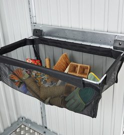 Fém kerti házakhoz kiegészítő tároló kosár