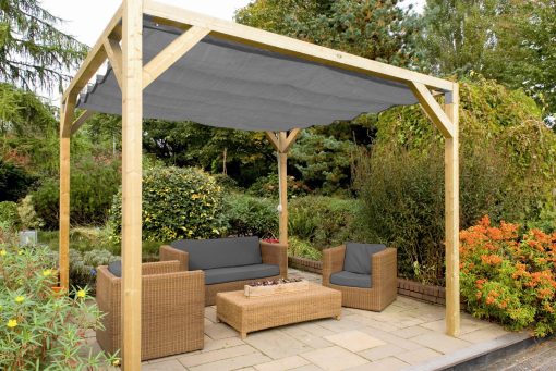 Árnyékolás elhúzható pergola tetővel