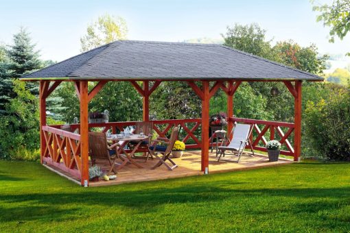 Nagyméretű kerti pavilon építés fából Orleans