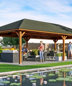 Óriás kerti pavilon Orleans dióbarna