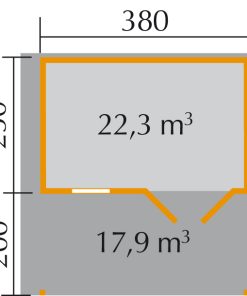 Faház terasz tetővel Weka szerszámosház 111