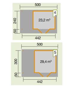 Faház fatárolóval Weka 126.3024