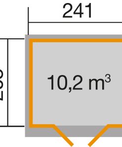 Szerszámtároló faház 218-as alaprajza