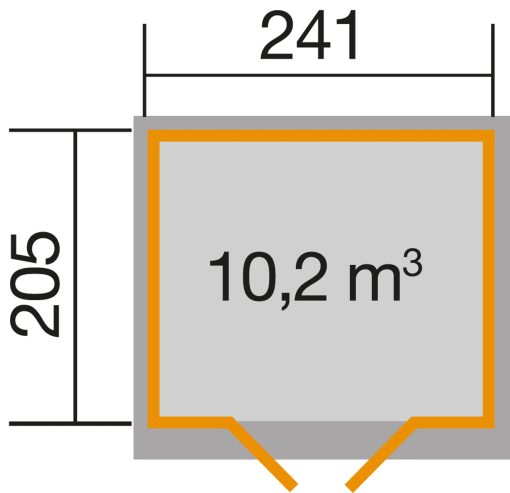 Szerszámtároló faház 218-as alaprajza
