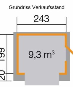 árusító pavilon faház Weka 221.2420.