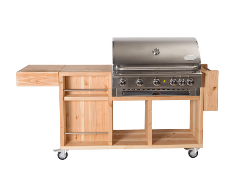 Gázgrill mobil pulttal