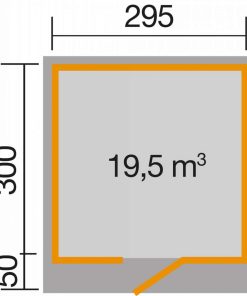 Szerszámtároló faház alaprajz Wekaline 172