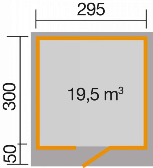 Szerszámtároló faház alaprajz Wekaline 172
