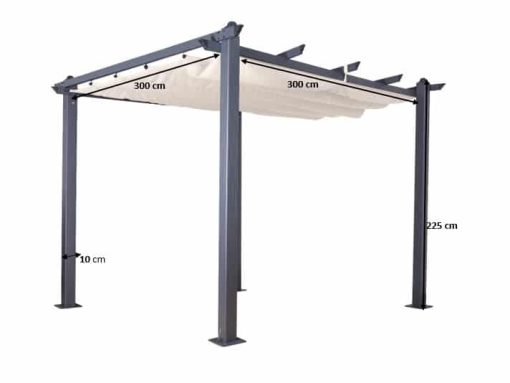 Árnyékoló pavilon_fém pergola